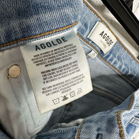 Agolde Toni Mid Rise Skinny Leg Jeans In Daylight Light Wash size 25 - Picture 6 of 7